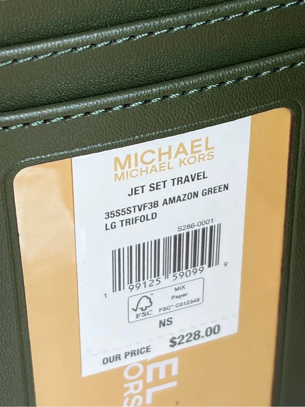 Michael Kors Jet Set Travel Signature Logo Tri-Fold Wallet